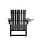 Flash Furniture Gray Adirondack Patio Chairs with Cupholder, 2PK 2-LE-HMP-1045-10-GY-GG - alternate 2